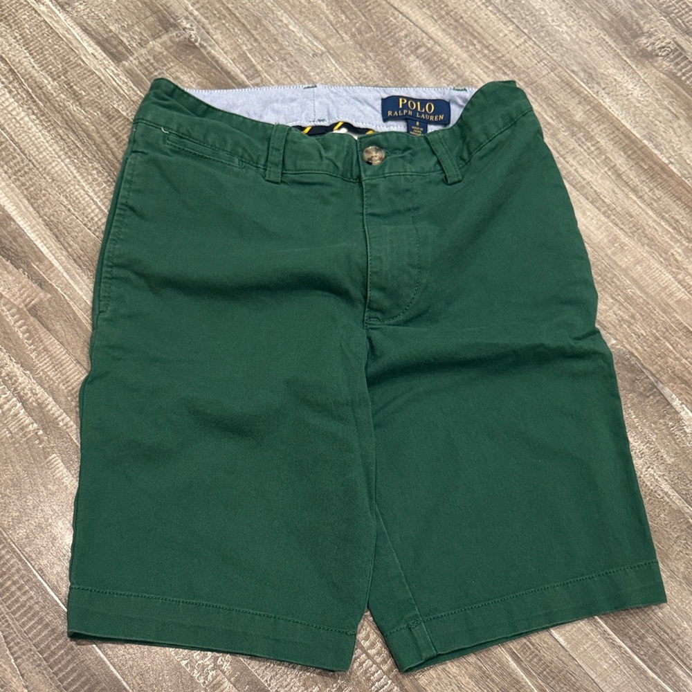 Polo by Ralph Lauren Men's Dark Green Flat Front Shorts